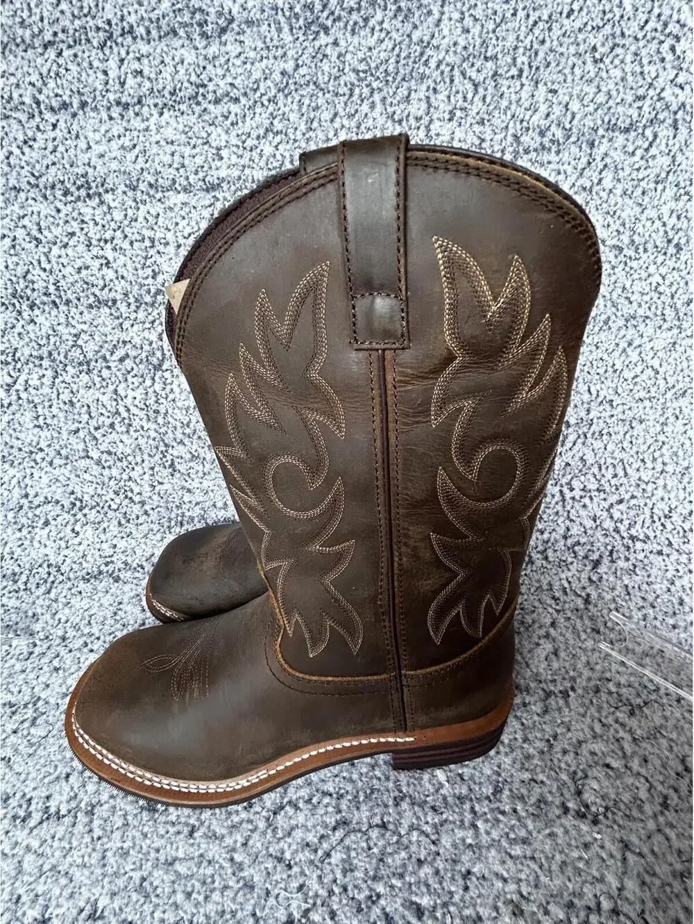AdTec Mens Brown 11in Western Cowboy Boots Oiled Leather Size 11.5 M New in Box